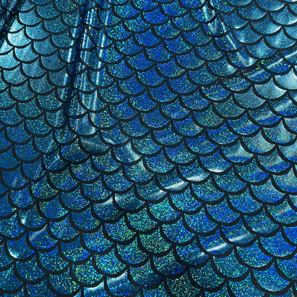 Turquoise Dragon Scale Fabric - 2