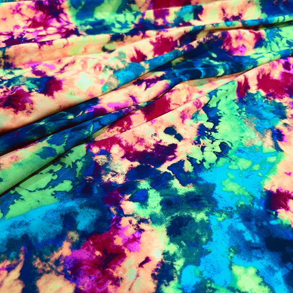 UV Glow Acid Splash Spandex Fabric - Coquetry Clothing