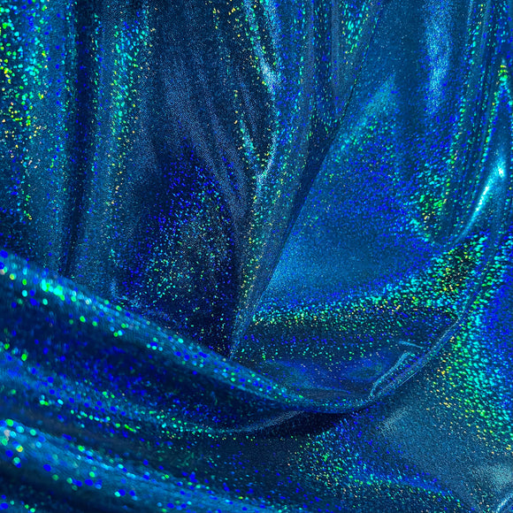 Ocean Sparkle Holographic Spandex Fabric - Coquetry Clothing
