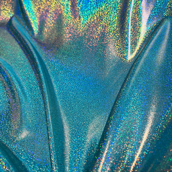 Seafoam Holographic Spandex Fabric - Coquetry Clothing