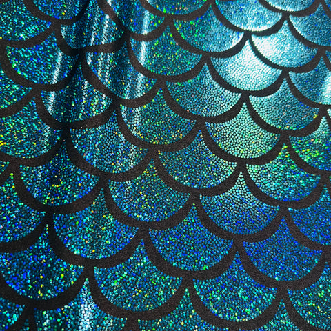 Turquoise Dragon Scale Fabric - Coquetry Clothing