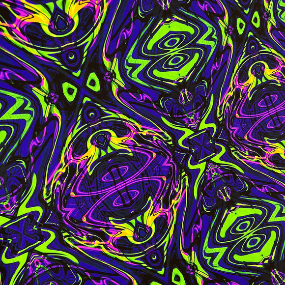 UV Glow Neon Melt Fabric - Coquetry Clothing