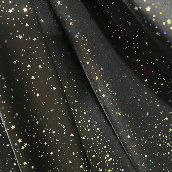 Star Noir Holographic Spandex Fabric - 5