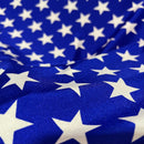 Blue & White Star Print Fabric - Coquetry Clothing