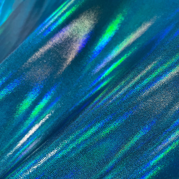 Peacock Blue Holographic Fabric - Coquetry Clothing