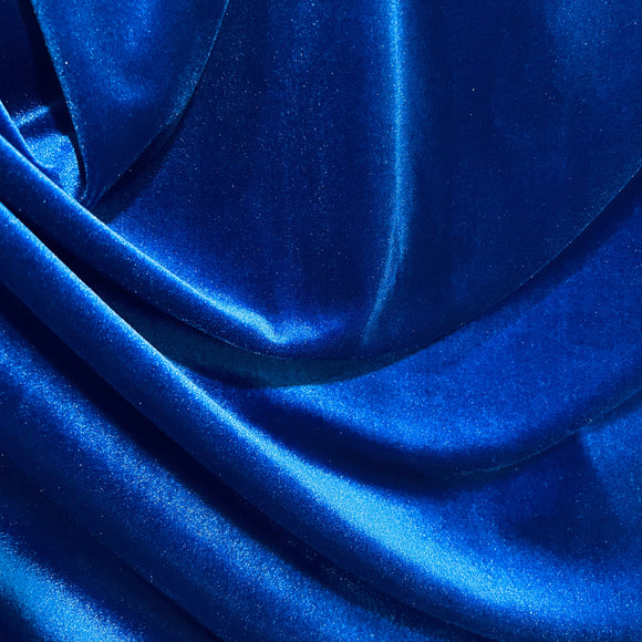 Sapphire Stretch Velvet Fabric - Coquetry Clothing
