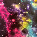 UV Glow Galaxy Print Spandex Fabric - Coquetry Clothing