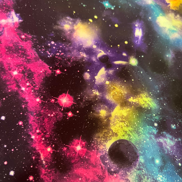 UV Glow Galaxy Print Spandex Fabric - Coquetry Clothing