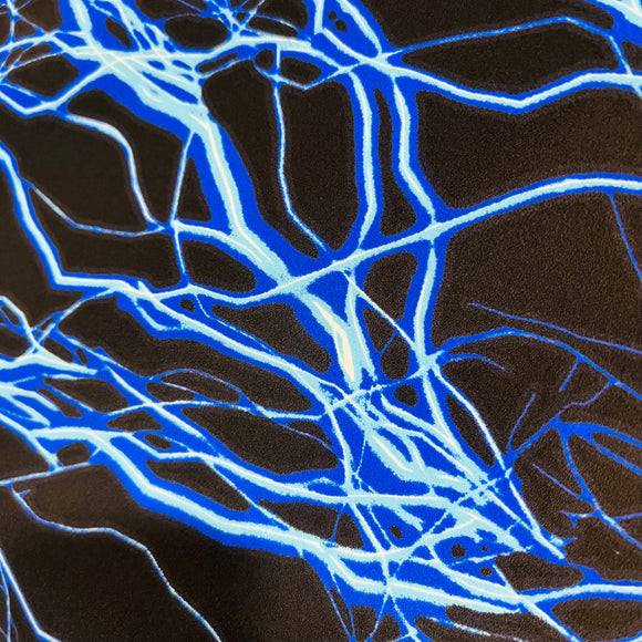 UV Blue Lightning Fabric - Coquetry Clothing