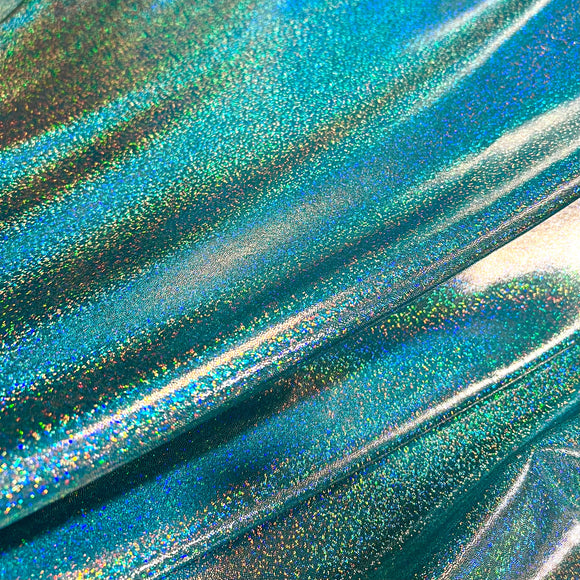 Seafoam Holographic Spandex Fabric - Coquetry Clothing