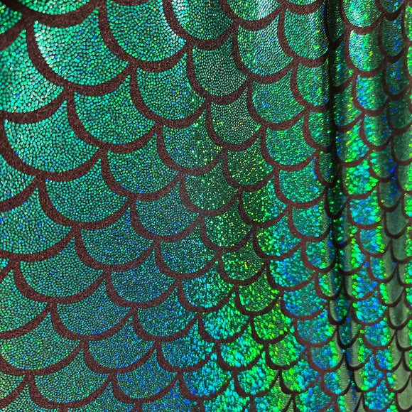 Green Dragon Scale Fabric - Coquetry Clothing