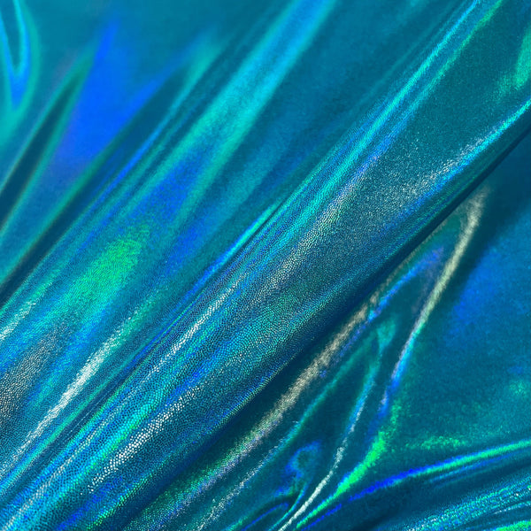 Peacock Blue Holographic Fabric - 6