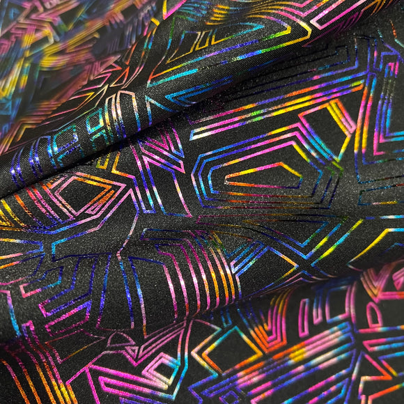 CyberSpace Metallic Spandex Fabric - Coquetry Clothing