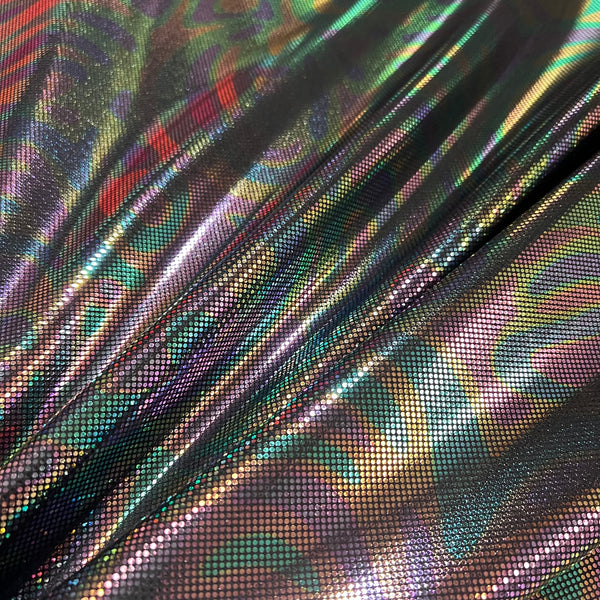 Oil Slick Metallic Spandex Fabric - 6