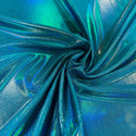 Peacock Blue Holographic Fabric - 5