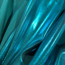Teal Metallic Stretch Fabric-3