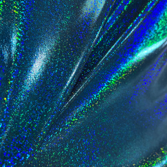 Ocean Sparkle Holographic Spandex Fabric - Coquetry Clothing