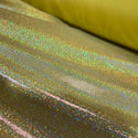 Yellow Sparkly Jewel Holographic Fabric - 2