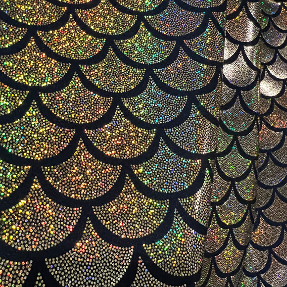 Gold Dragon Scale Fabric - Coquetry Clothing