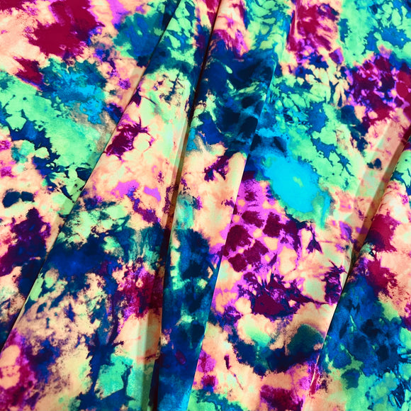 UV Glow Acid Splash Spandex Fabric - Coquetry Clothing