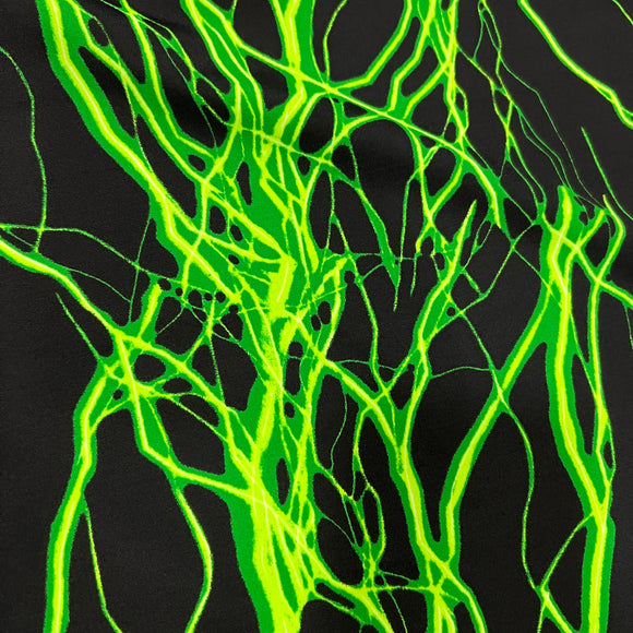 UV  Green Lightning Print Fabric - Coquetry Clothing