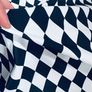 UV Black & White Diamond Fabric - Coquetry Clothing