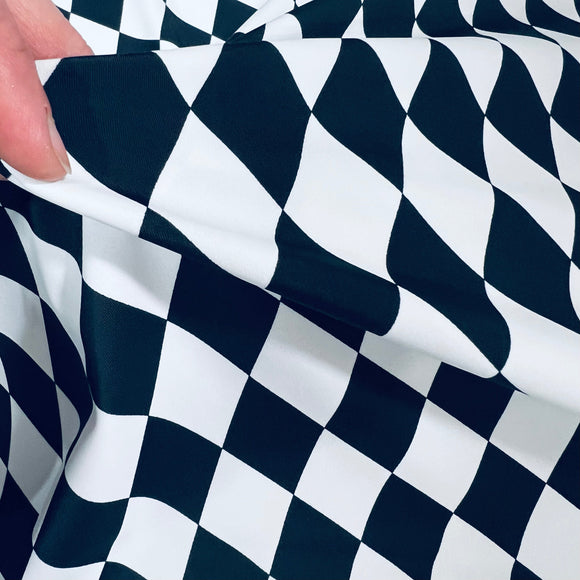 UV Black & White Diamond Fabric - Coquetry Clothing