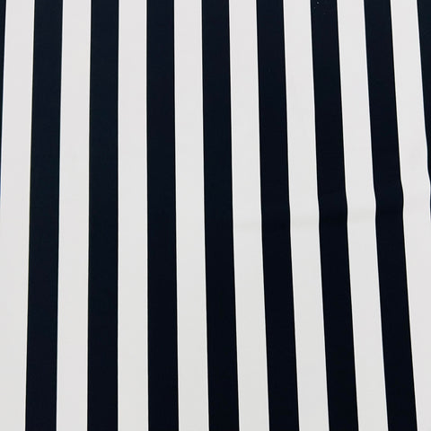 UV Black & White Stripe Spandex Fabric - Coquetry Clothing