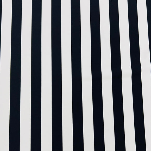UV Black & White Stripe Spandex Fabric - Coquetry Clothing
