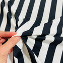 UV Black & White Stripe Spandex Fabric - 5