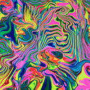 UV Glow Neon Flux Print Spandex Fabric - Coquetry Clothing