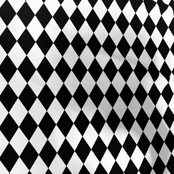 UV Black & White Diamond Fabric - 5