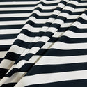 UV Black & White Stripe Spandex Fabric - 7