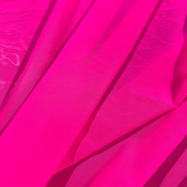 UV Glow Neon Pink Mesh Fabric - 2