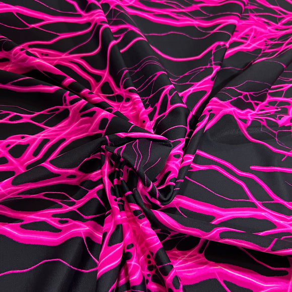 UV  Pink Lightning Print Fabric - Coquetry Clothing