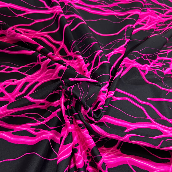 UV  Pink Lightning Print Fabric - 3