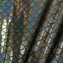 Black Dragon Scale Fabric - Coquetry Clothing