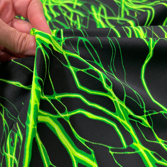 UV  Green Lightning Print Fabric - Coquetry Clothing