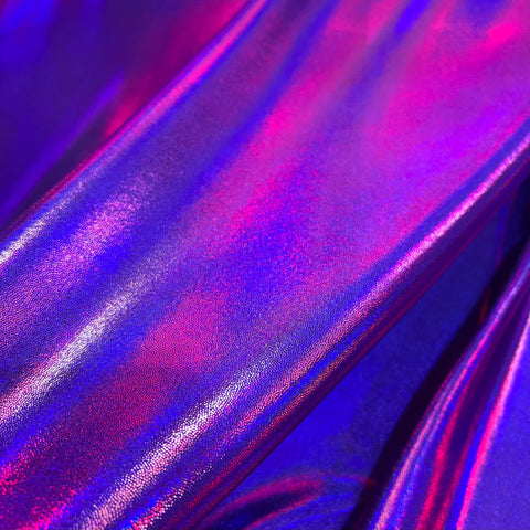 Grape Purple Holographic Spandex Fabric - Coquetry Clothing