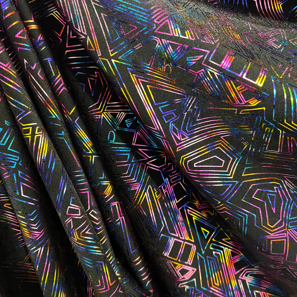 CyberSpace Metallic Spandex Fabric - Coquetry Clothing