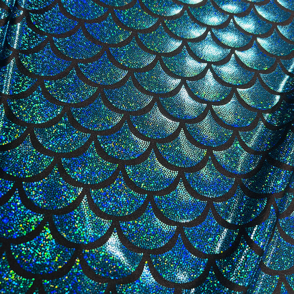 Turquoise Dragon Scale Fabric - Coquetry Clothing