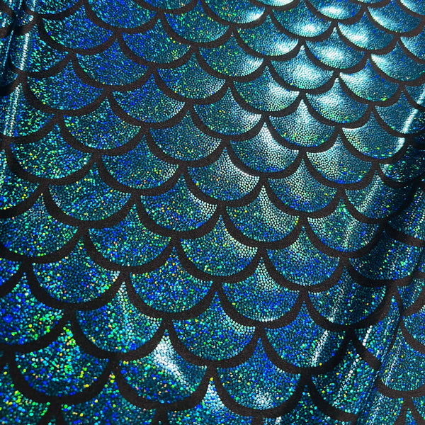 Turquoise Dragon Scale Fabric - 7