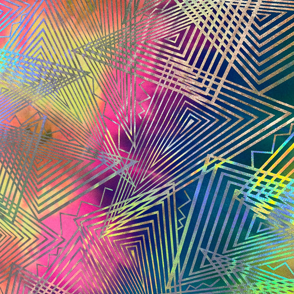 UV Glow Spectrum Holographic Stretch Fabric - Coquetry Clothing