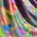 UV Glow Four Way Stretch Velvet Fabric in Mirage - 2