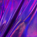 Grape Purple Holographic Spandex Fabric - Coquetry Clothing