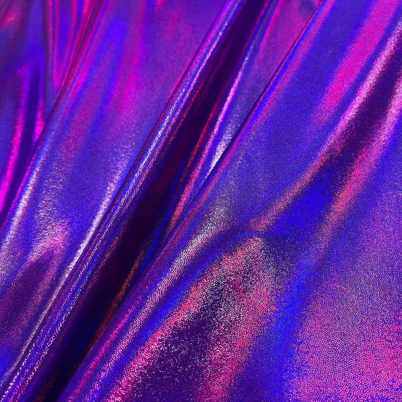 Grape Purple Holographic Spandex Fabric - Coquetry Clothing