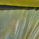 Yellow Sparkly Jewel Holographic Fabric - Coquetry Clothing