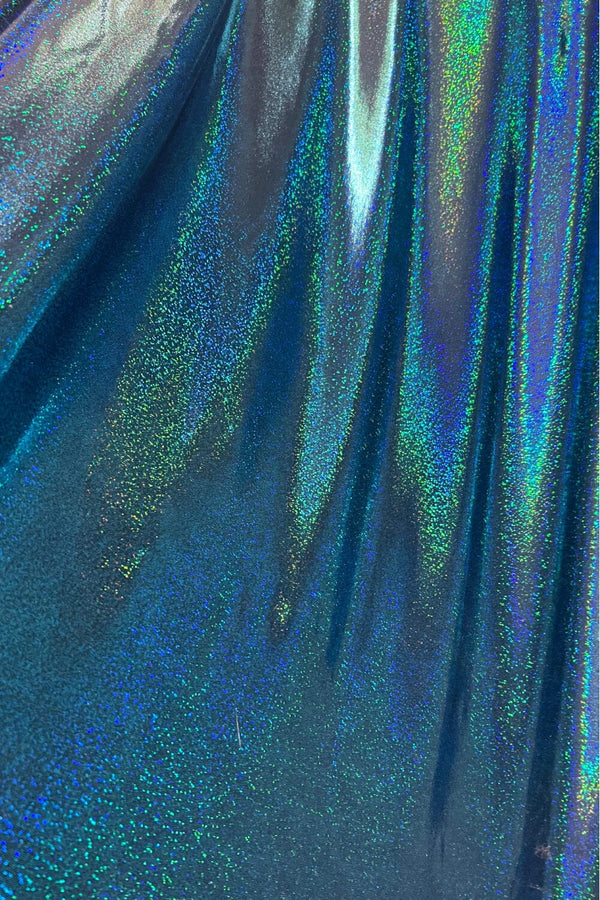 Ocean Sparkle Holographic Spandex Fabric - 4