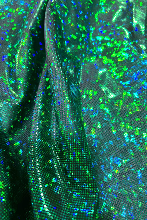 Green Kaleidoscope Spandex Fabric - Coquetry Clothing