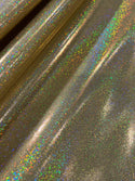Gold Sparkly Jewel Holographic Fabric - 1
